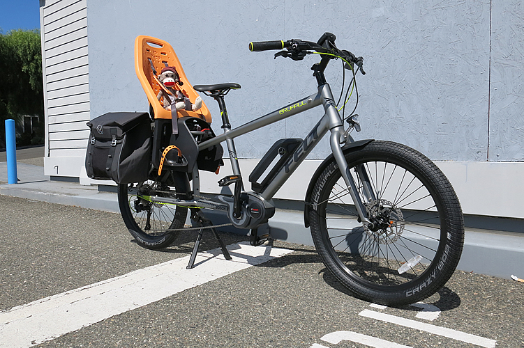 felt cargo child seat electric cargo bike
