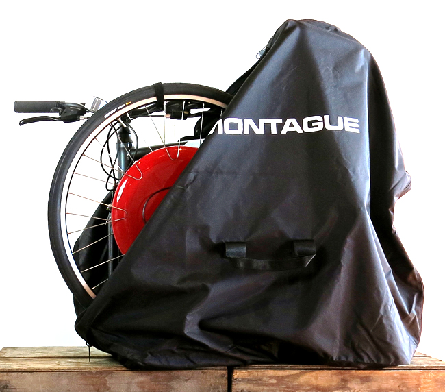montague copenhage folding bike with bag
